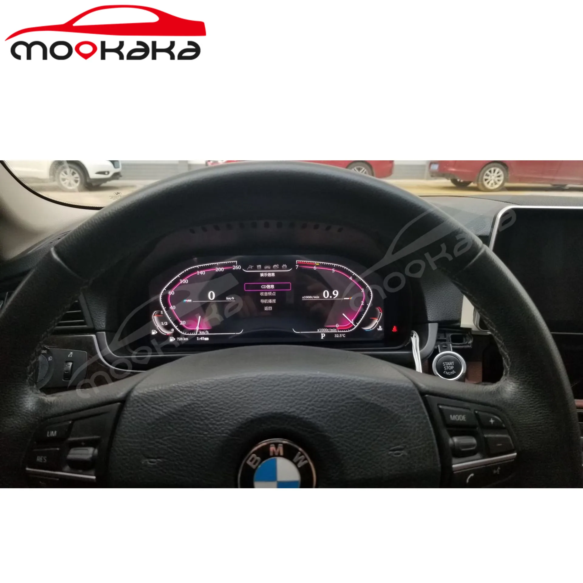 LCD araba enstrüman pano BMW 5/6/7 serisi F06 F07 F10 F11 F12 F18 X5 X6 F15 F16 dijital küme paneli hız ölçer ekran
