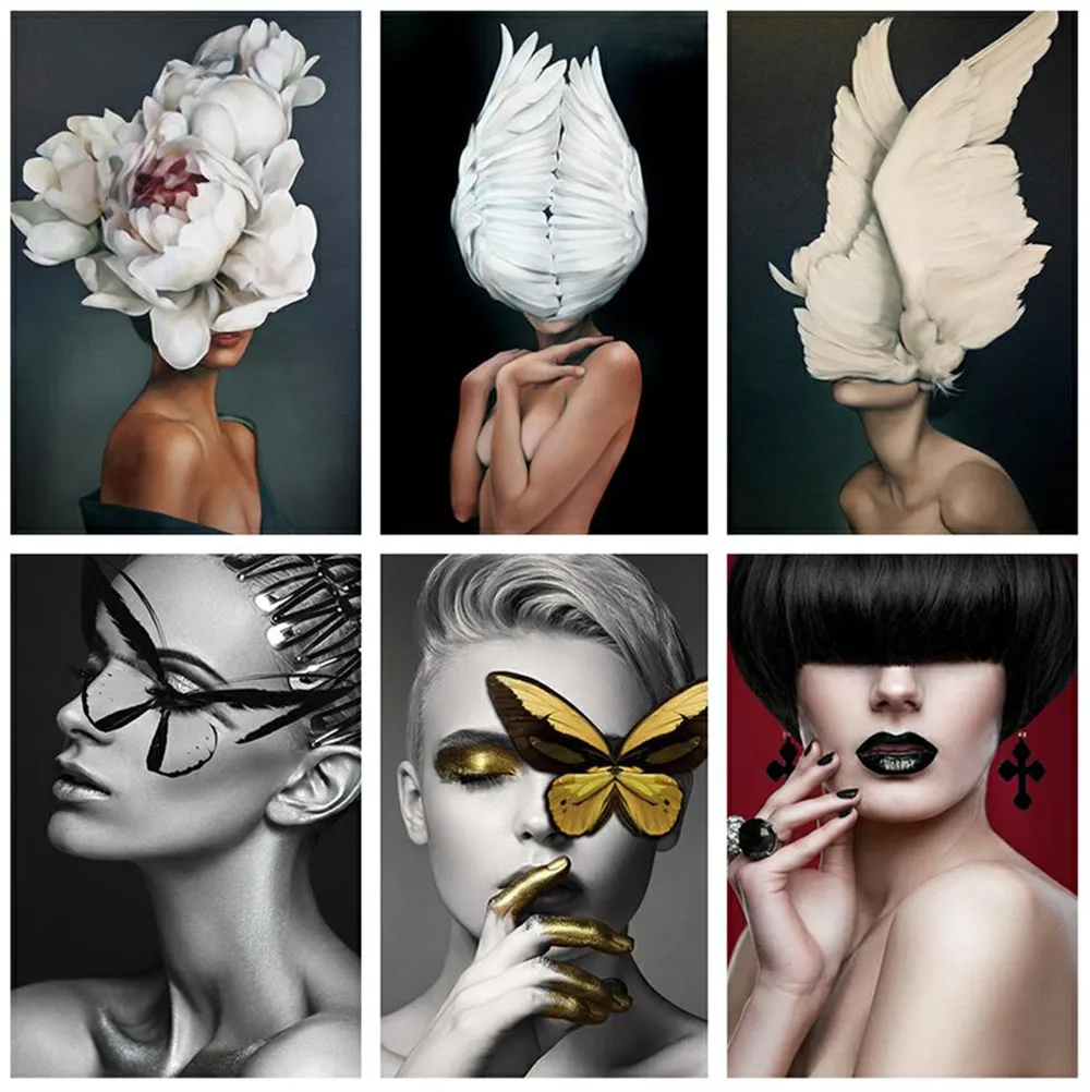 

Алмазная 5D Вышивка, набор для алмазной живописи «сделай сам», с полным заполнением страз, с цветами, бабочками, вышивка крестиком, настенное ...