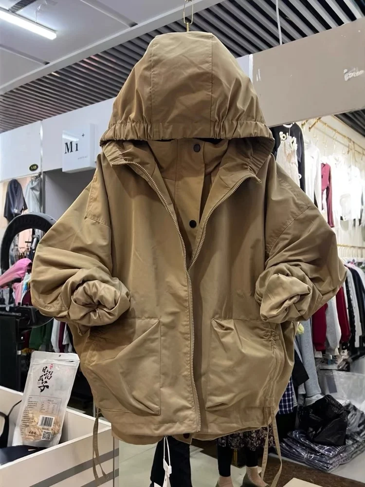 Осень 2024 новая корейская модная хлопковая универсальная свободная утягивающая