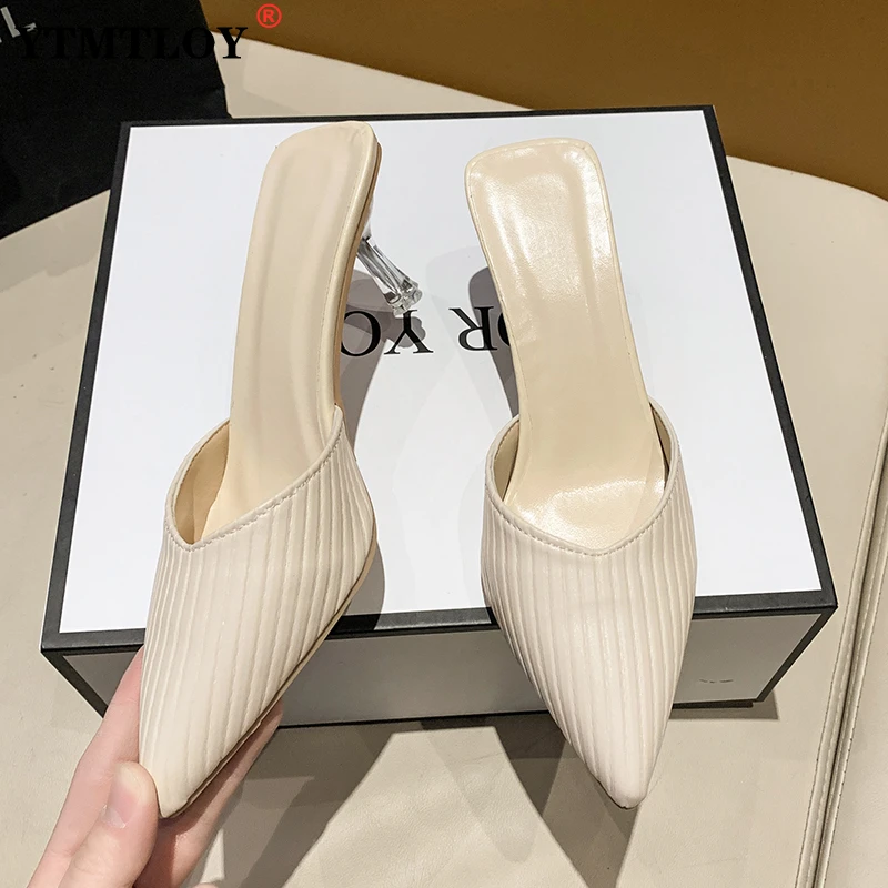 

Сандалии-желе из ПВХ на высоком каблуке, с открытым носком