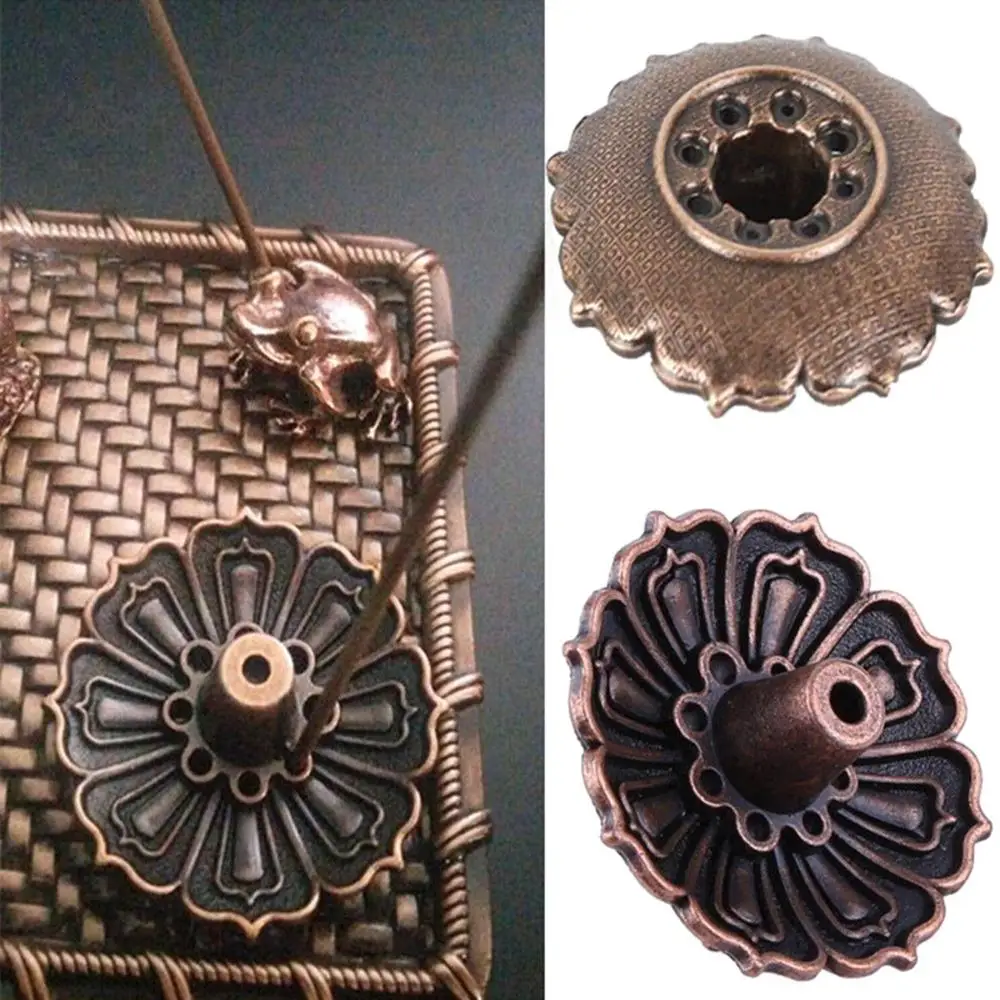 Винтажный Металлический Держатель Для Благовоний В Форме Лотоса С 9-отверстиями