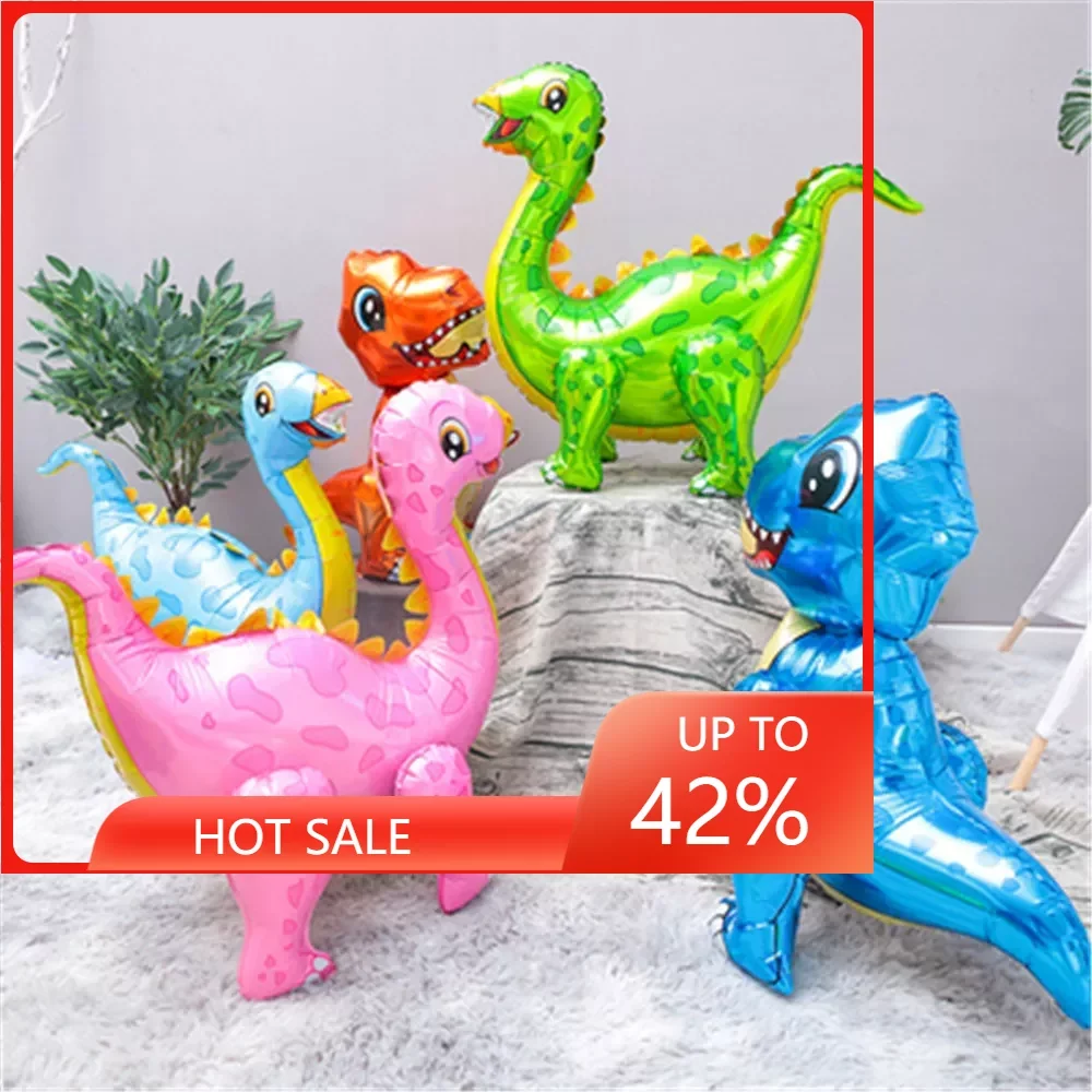

1pcs 3D Giant Assemble Dinosaur Foil Balloon Animal Balloons Childrens Dinosaur Birthday Party Decorations Balloon Kids Toys