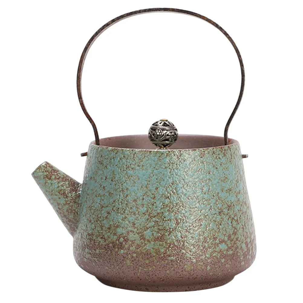 

1pc Ceramics Craft Teapot Delicate Ceramic Tea Kettle Home Use Teapot Container