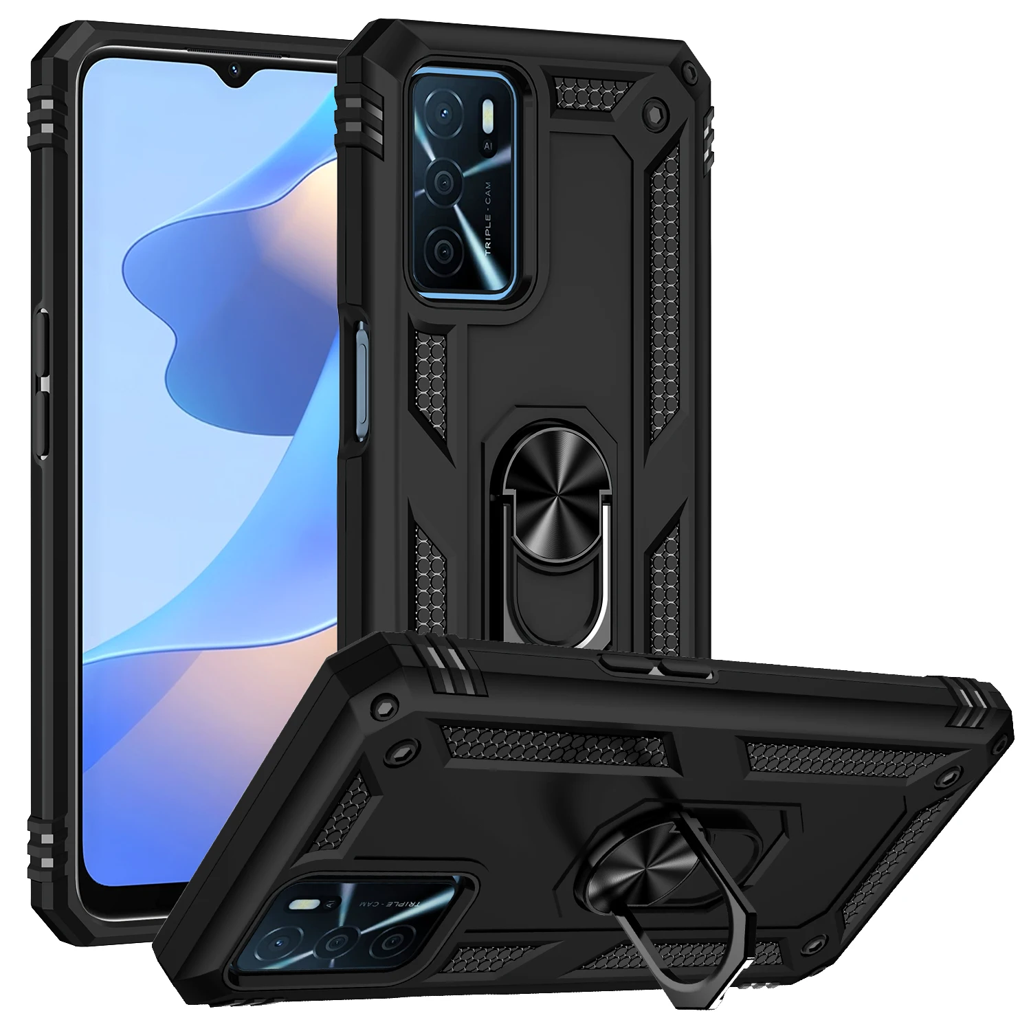 

Shockproof Capa for OPPO A16 Case for Oppo A54 A74 A92 A32 A93 A94 A52 A72 A32 4G A55 A95 5G F17 F19 Pro Realme C21 Armor Case