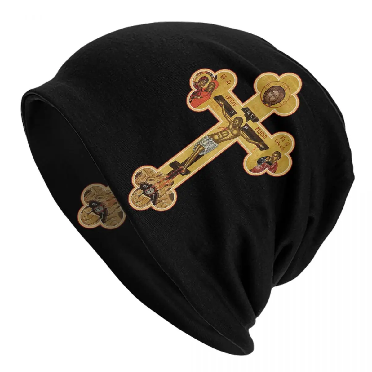 Orthodox Cross Adult Men's Women's Knit Hat Keep warm winter Funny knitted hat