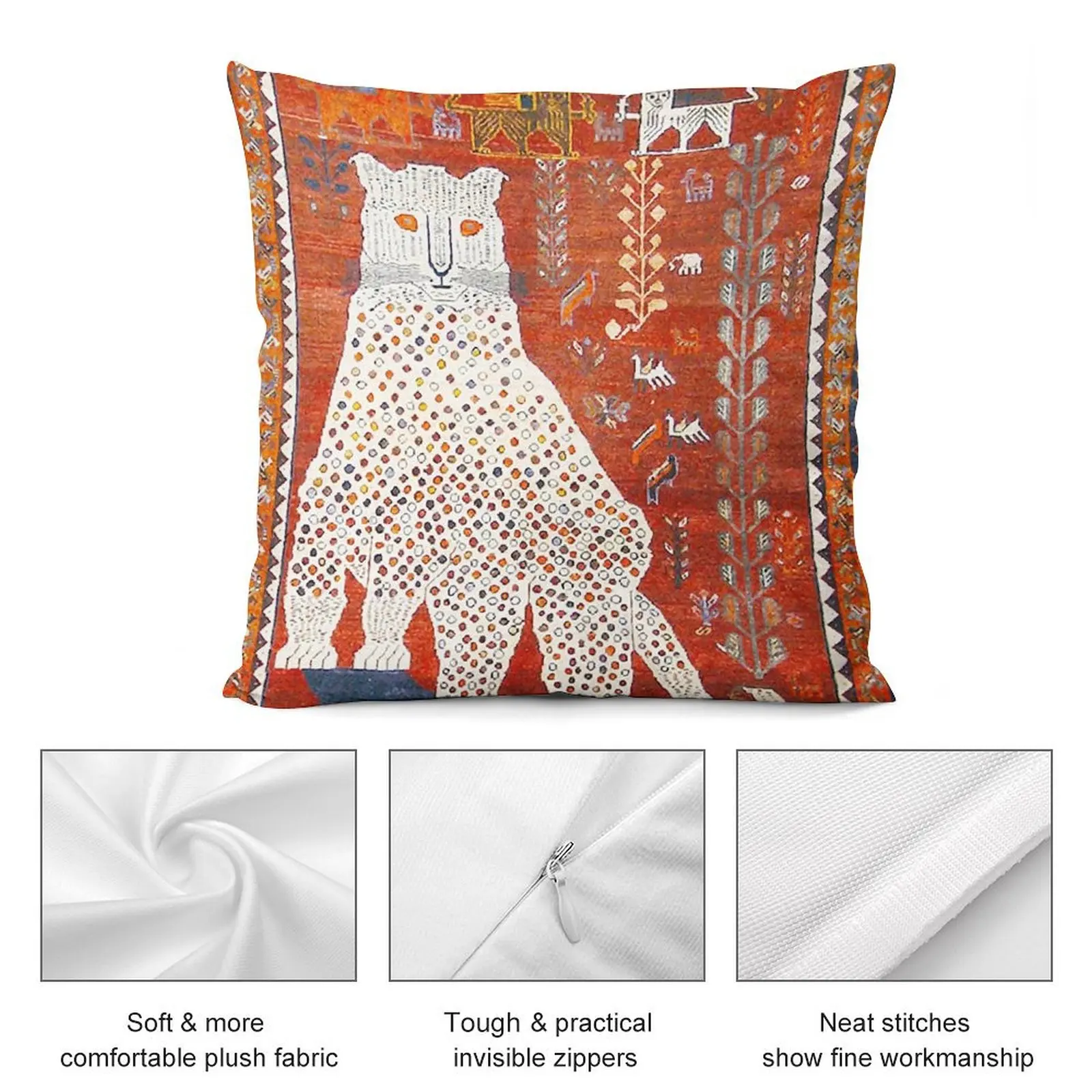 Qɺshqai снежный леопард персидская искусственная Подушка с принтом роскошные