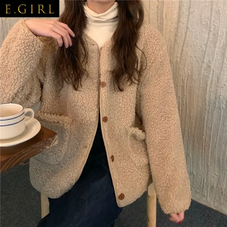 Basic Jackets Women Warm Pockets Outwear All-match Simple Clothes Students Baggy Ulzzang Hrajuku Stylish Hot Sale Tender Daily