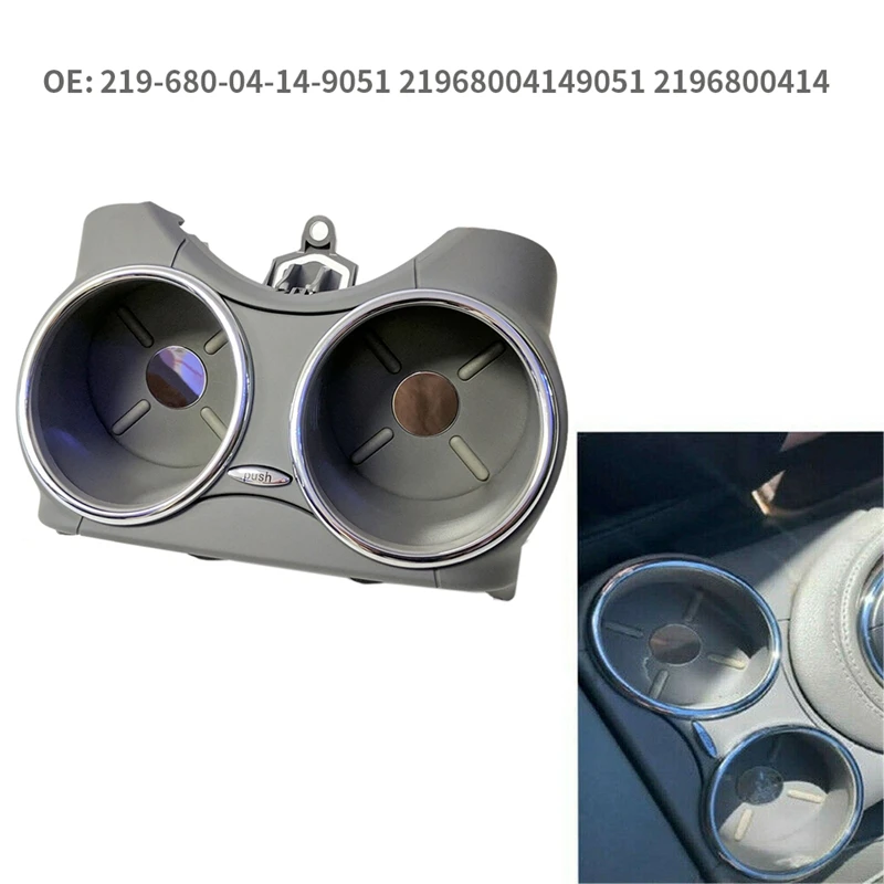 

Car Cup Holder For Mercedes Benz W219 C219 CLS500 CLS63 2006-2011 Dual Bracket Drink Bottle Hold 21968004149051 Grey