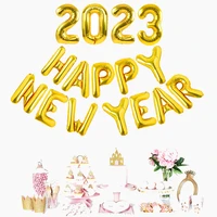 16inch happy new year 2023 colorful foil balloons merry christmas 2023 happy new year alphanumeric balloons party decor supplies