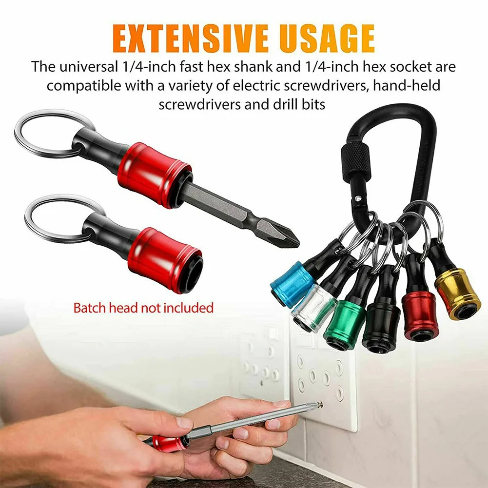 

Socket Post Keychain Storage Sleeve Aluminum Alloy Carabiner Color With Black Mini Portable Mountaineering Sleeve