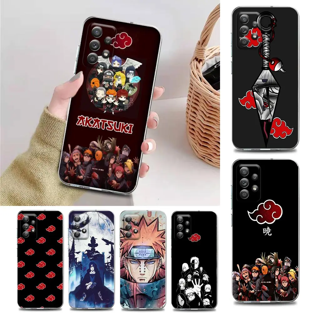 Прозрачный чехол для телефона с аниме Наруто Акацуки Итачи Учиха Samsung A01 A02 A02s A11 A12