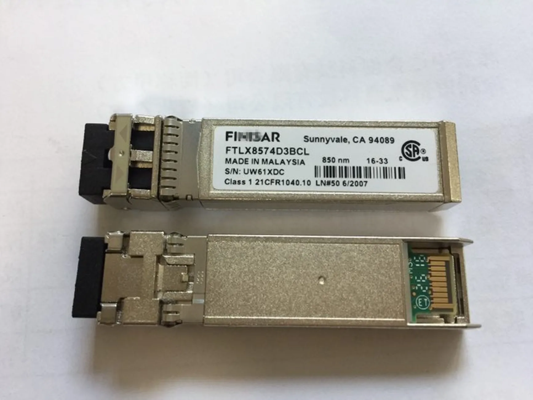 Enlarge FINISAR FTLX8574D3BCL 10GSR 850NM 400M LC 10GSFP+ multimode Transceiver module finisar 10g sfp+ fiber switch/ 10g Transceiver