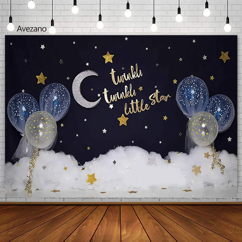 

Avezano Луна Звезда фотография Фон воздушный шар мерцание новорожденный день рождения портрет Декор фоны фотостудия реквизит фотозона