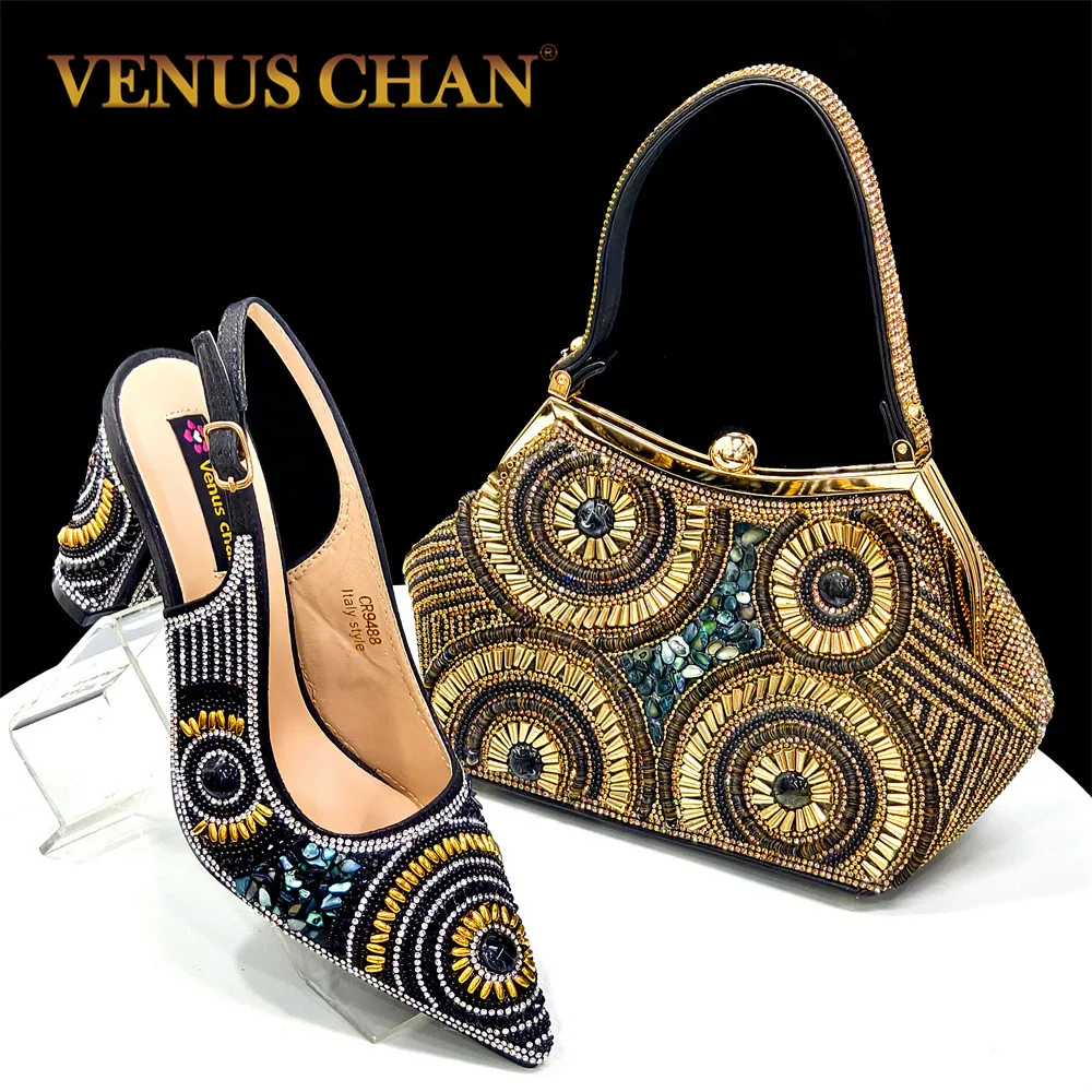 Женские туфли на высоком каблуке Venus Chan 2025 с удобным дизайном танкетке и стильной