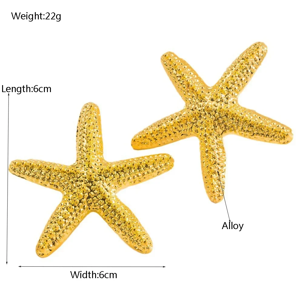Модные серьги со звездами из сплава уникальные нишевые в стиле пляжного отдыха