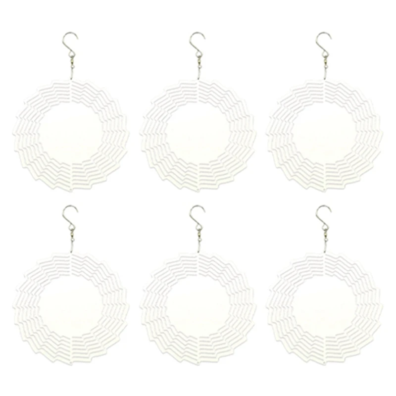 

6 шт./упаковка, 8-дюймовые алюминиевые 3d-спиннеры для сада