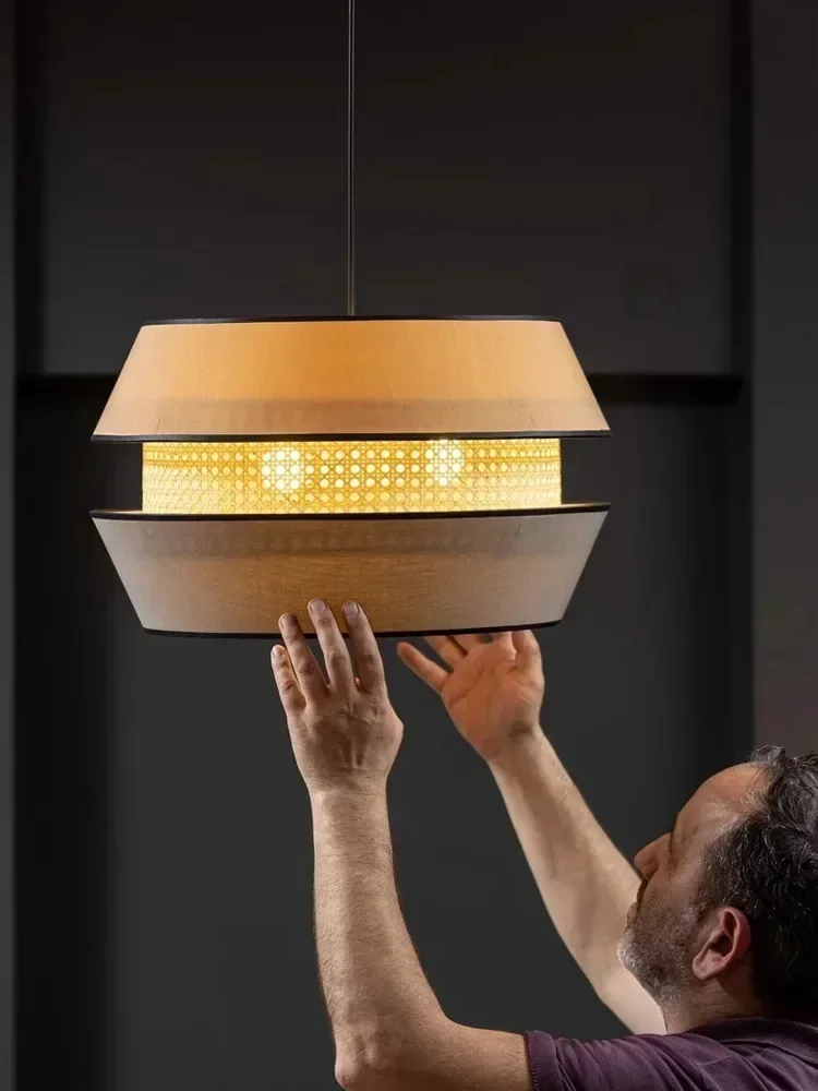 Японская люстра Wabi Sabi Потолочный подвесной светильник для гостиной столовой