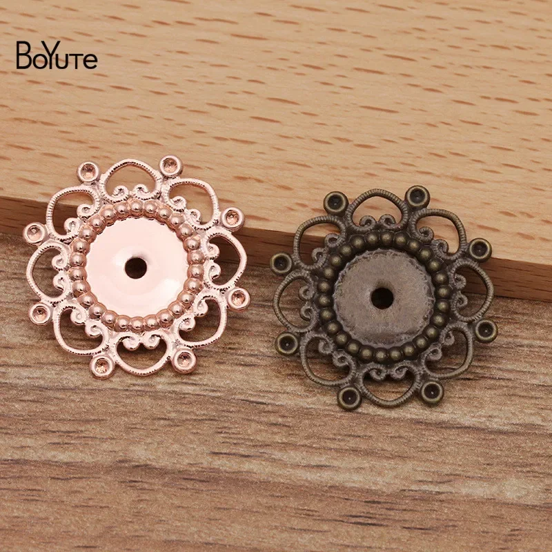 BoYuTe оптовая продажа (50 шт./лот) металл латунь штамповка 28 мм цветочная пластина DIY
