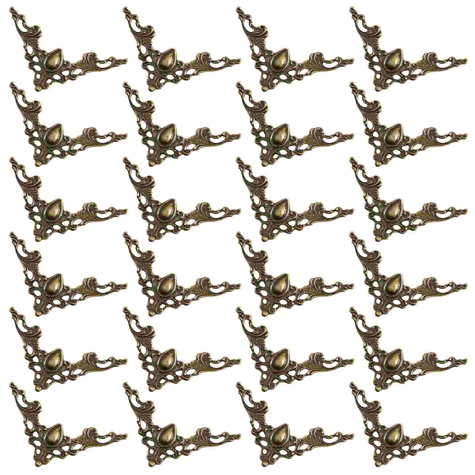 

24pcs Corner Protectors for Furniture Corner Protectors Book Corners Metal Corner Brackets Box Corner Decor