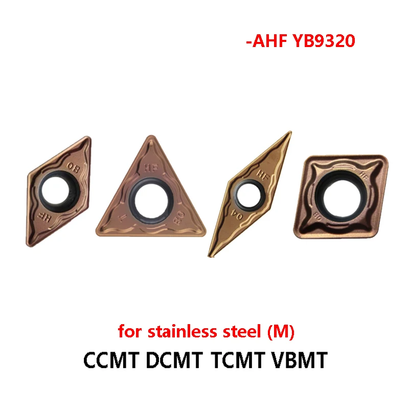 

100% Original YB9320 DCMT CCMT TCMT VBMT AHF 120404 Carbide Inserts for Stainless Steel CNC Turning Tools CCMT120404 DCMT11T304