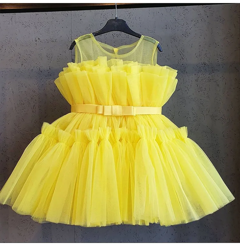 

Summer Newborn Baby Girl Dress 1st Birthday Party Dresses Girls Kids Wedding Dresses Toddler Fluffy Outfits Vestido