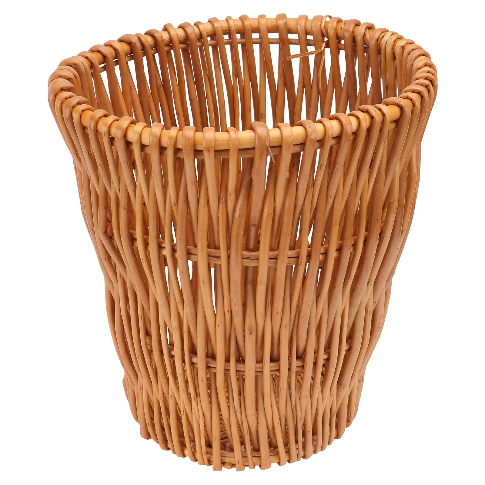 

Trash Can Basket Garbage Wicker Woven Bin Waste Kitchen Storage Cans Rattan Wastebasketbucket Containers Baskets Bathroom