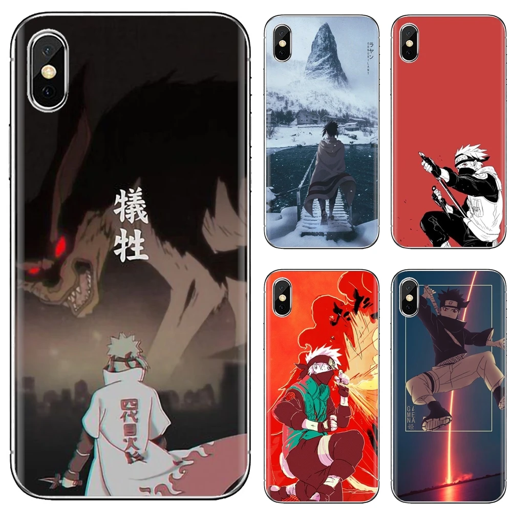 

For iPhone 10 11 12 13 Mini Pro 4S 5S SE 5C 6 6S 7 8 X XR XS Plus Max 2020 Transparent TPU Cases Love Naruto Kakashi Sasuke
