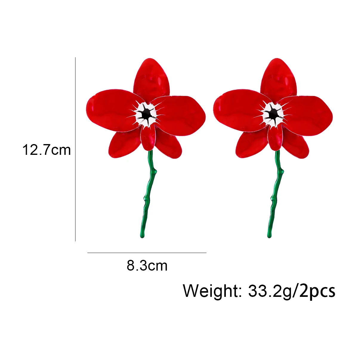 Новинка 2024 крупные женские серьги ZAA в виде красных цветов украшения для