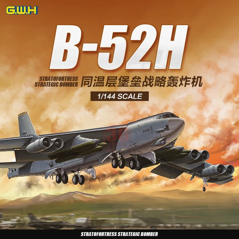 Модель Great Wall hobby собранные самолеты kit L1008 1/144 B- 52H Стратосфера крепость стратегический бомбер Модель Great Wall hobby собранные самолеты kit L1008 1/144 B- 52H Стратосфера крепость стратегический бомбер