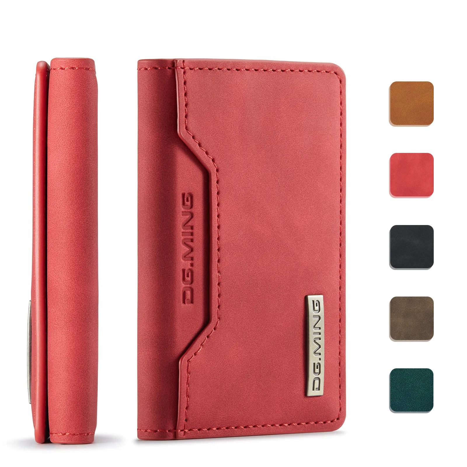 

Magnetic Detachable Leather Wallet Case with Card Holder