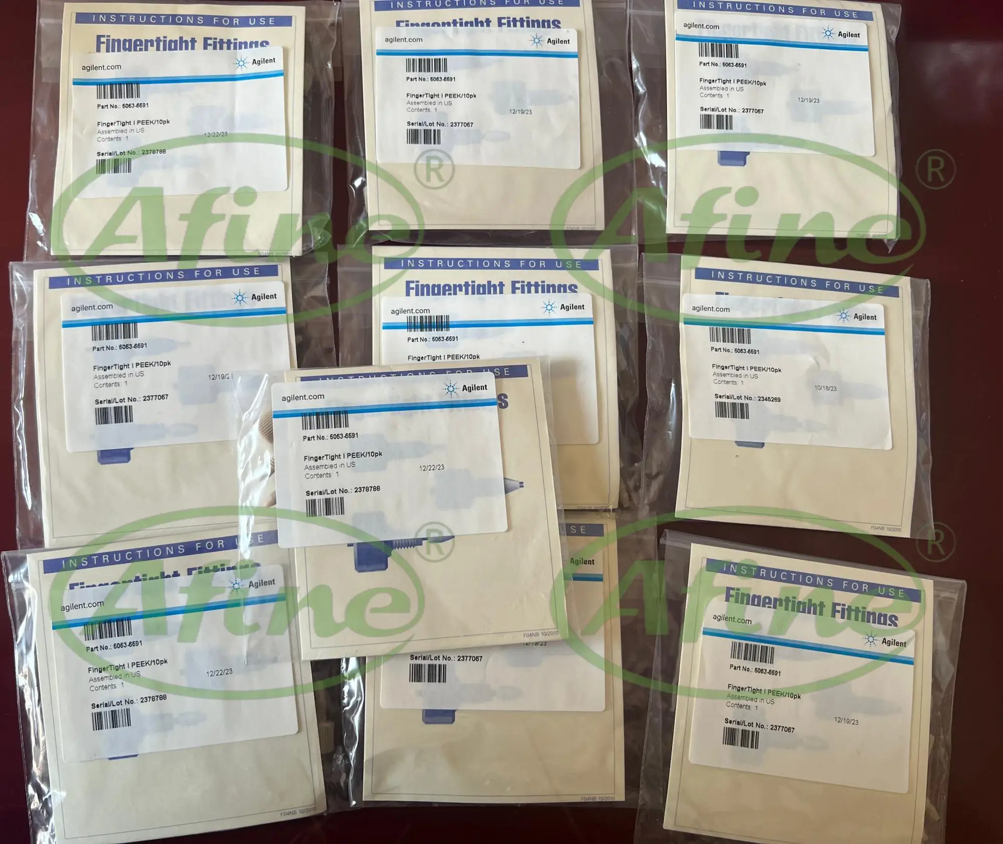 AFINE Agilent 5063-6591 плотные фитинги вручную PEEK 1 6 мм 10/упак. подключение к конических