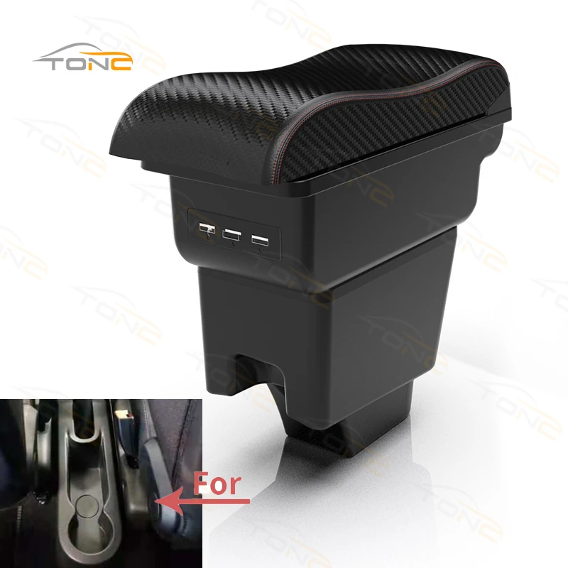 

Armrest Box For Renault Captur Kaptur 2014 2015 2016 2017 2018 Leather Arm Rest Center Console Storage Box USB Car Accessorys