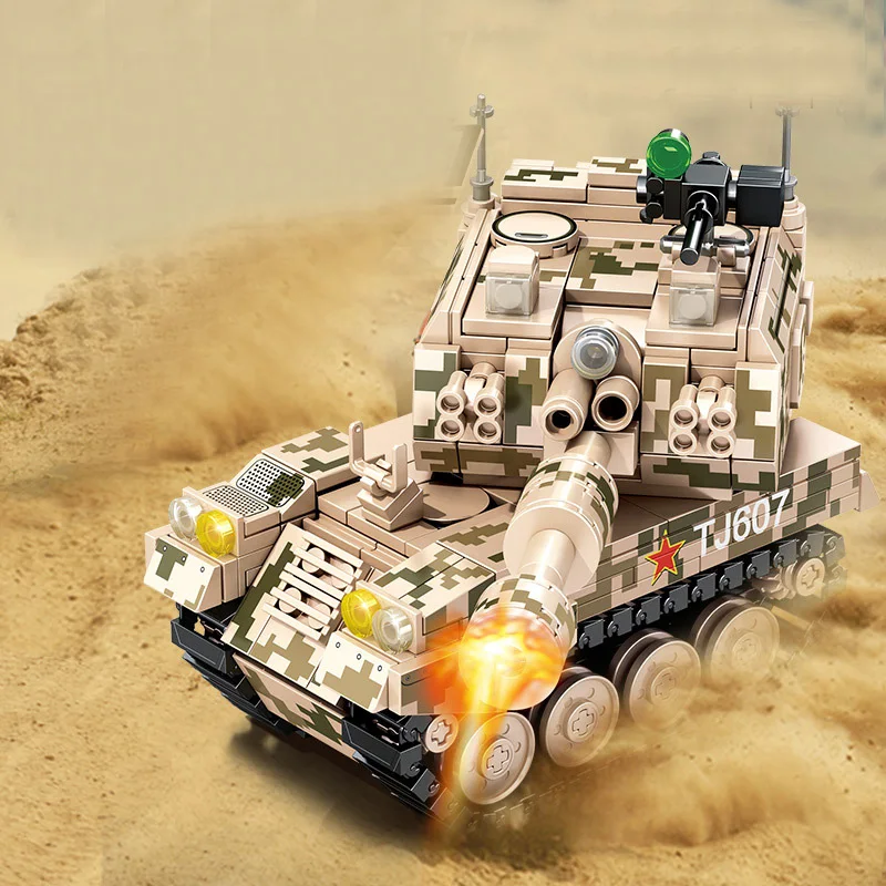 

World War II Military Model PLZ-05 Self-Propelled Artillery Collection Ornament Building Blocks Bricks Toys Girl Gifts