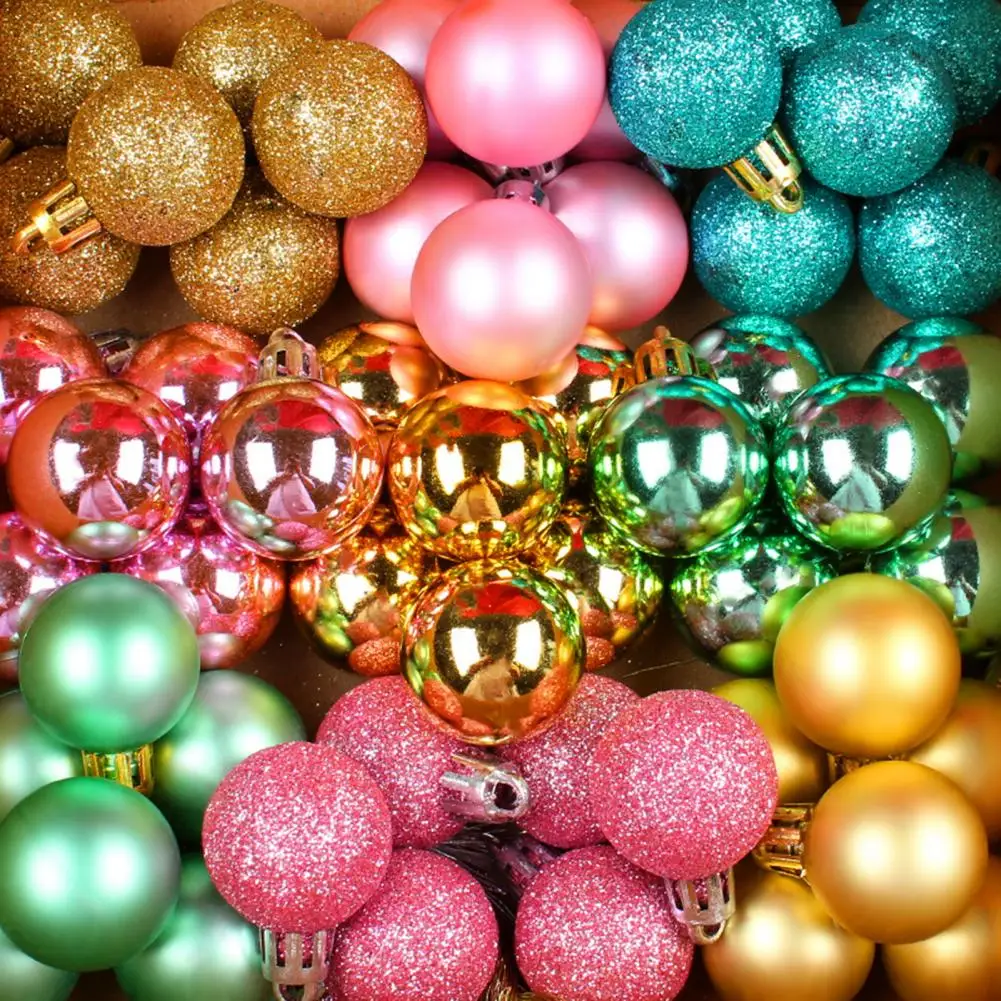 

54 шт./компл. Рождественский цветной шар, довольно легко подвешивается, ударопрочный шар для праздника, рождественской елки, шар для рождеств...