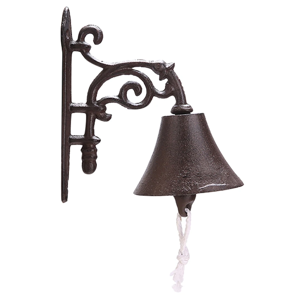 

Vintage Cast Iron Wall Mounted Doorbell European Classical Cast Iron Door Bell Garden Wall Doorbell Home Decor A
