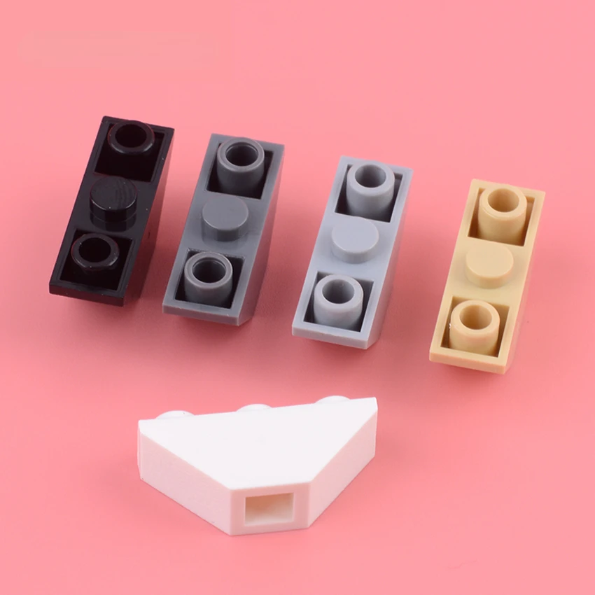 10 шт. детали MOC 18759 наклон перевернутый 45 ° 3x1 двойные Совместимые Кирпичи сборные