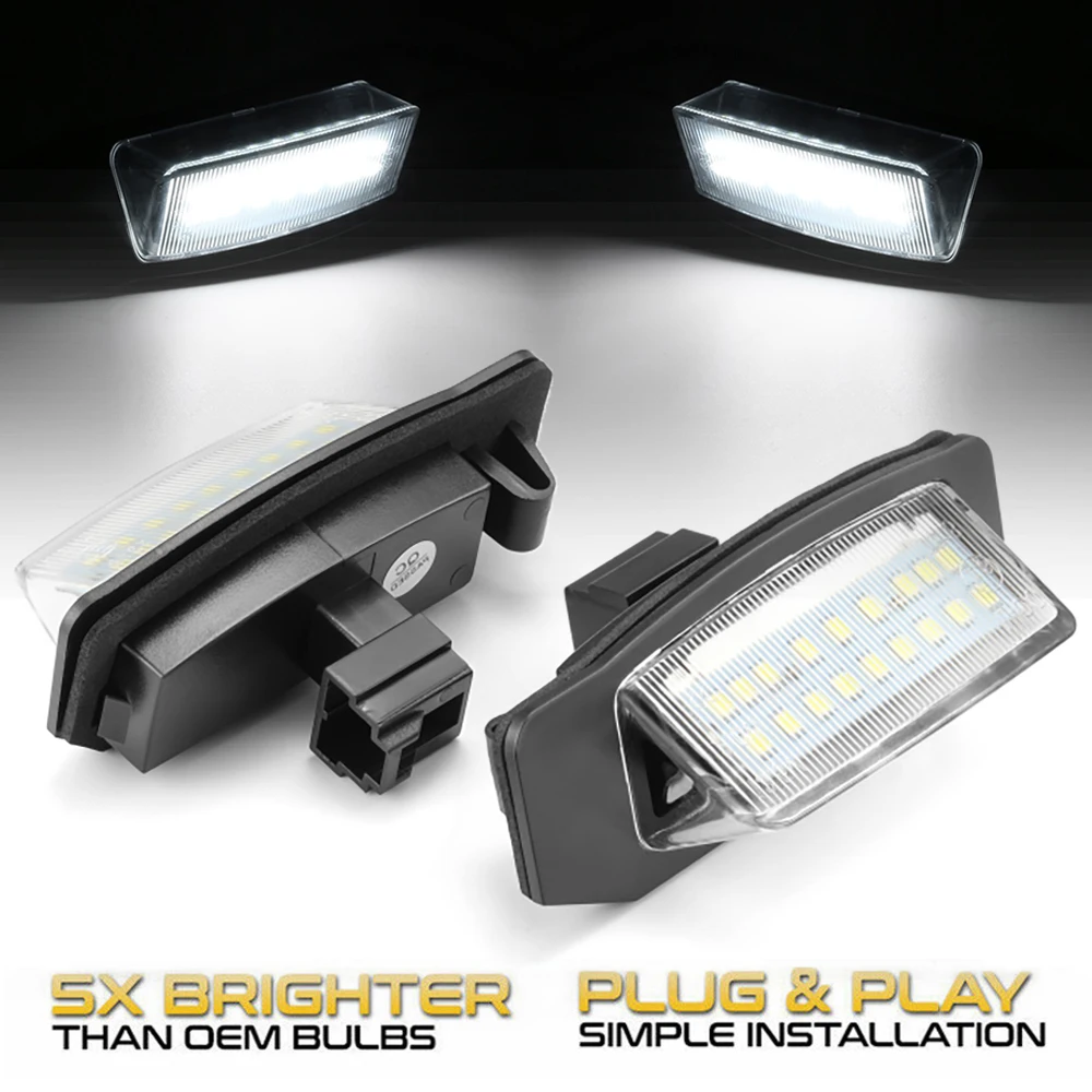 2 шт. светодиодный задний номерной знак без ошибок для Peugeot 4007 ION Citroen C-Crosser C-Zero Mitsubishi Lancer Galant Xpander