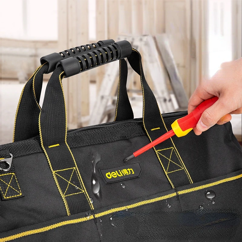 Enlarge Electrician Tool Bag Organizers Portable Multi Pocket Waterproof Tool Kit Function Tool Bag 1680D Oxford Cloth Bag Tool Bags
