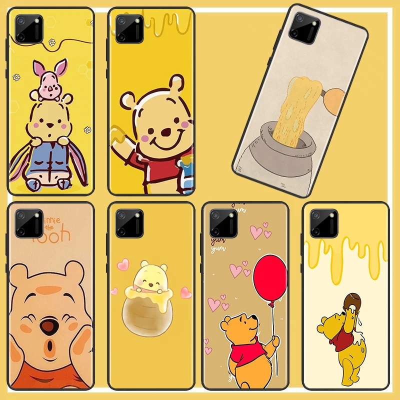 

Winnie the Pooh Phone Case For OPPO Find X2 X3 X5 Pro Lite Neo 5G Reno 4 5 6 7 Lite Z 4G 5G Pro SE Black Iuxury Silicone Soft