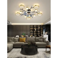 living room fan lamp light luxury nordic bedroom ceiling light with fan integrated dining room modern minimalist fan pendant lam