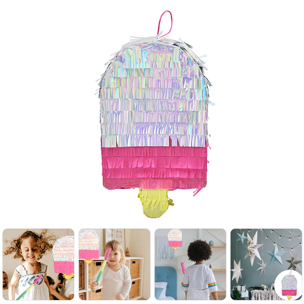 

Decorative Pinata Prop Summer Photo Props Party Hanging Adorn Ice Cream Decorate Decoration