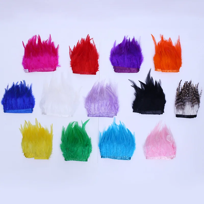 

10-15CM handmade feathers wholesale DIY white tip cloth decorative feathers wedding decoration materials crafts feather dress