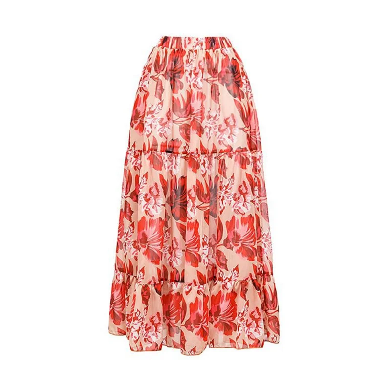 One Piece Swimsuit Bikini Maxi Wrap Skirts Woman Ruffle Swimwear Vintage Holiday Designers Bathing Suit Beach Cover Up Summer