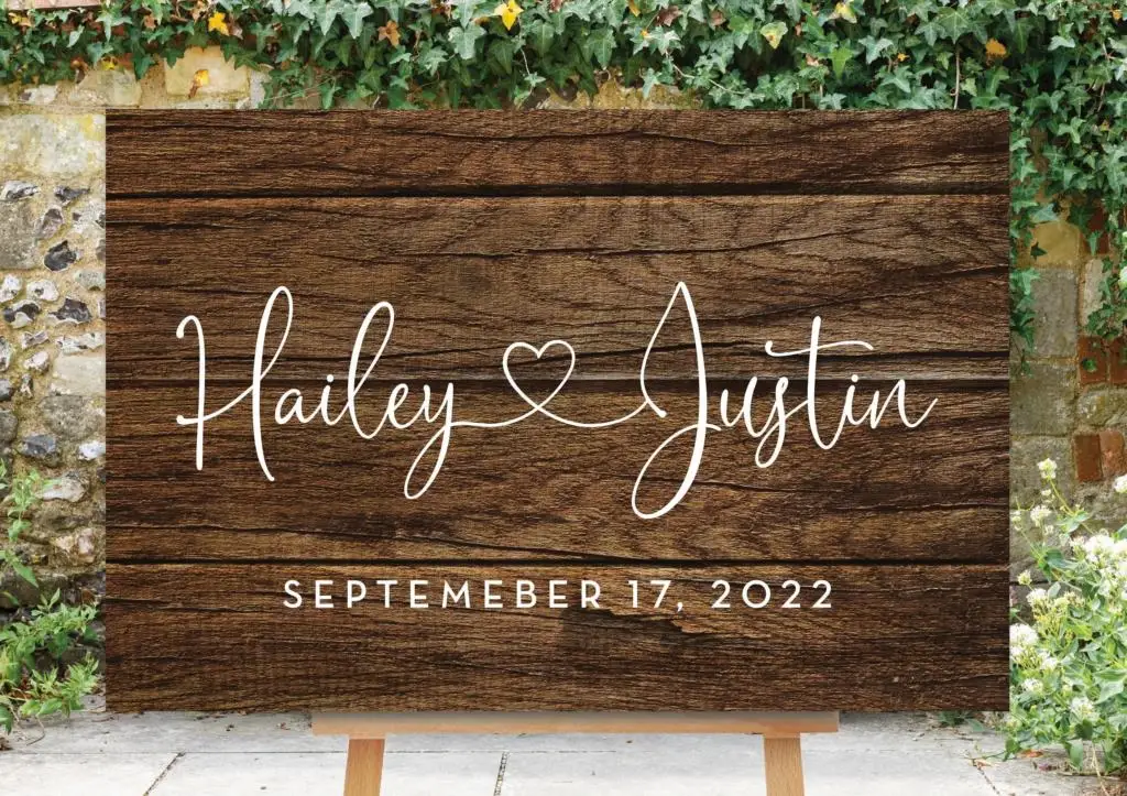 

LY Wedding Welcome Vinyl Custon Names Wall Decal For Wedding Party Decor Wedding Sign Decoration Stickers 3996