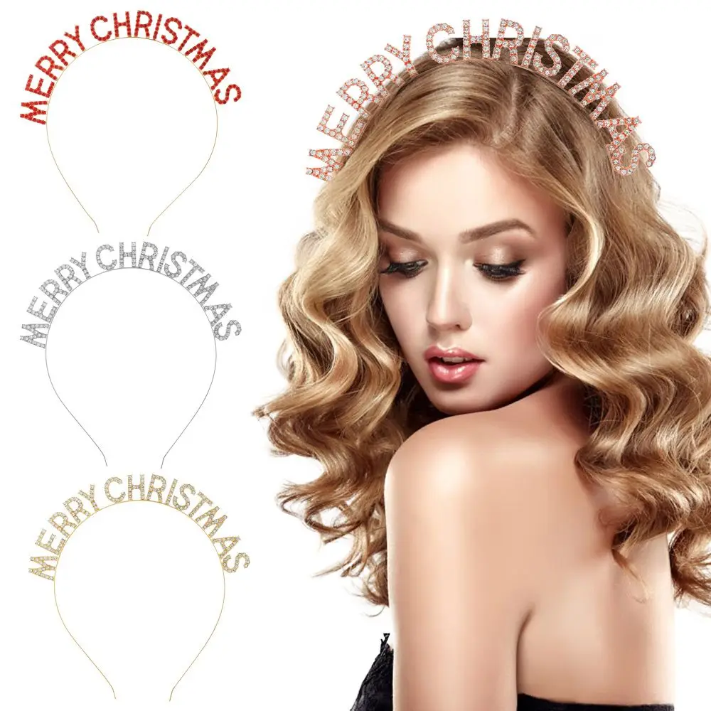 

Styling Girls Women Ladies Fashion MERRY CHRISTMAS Headband Hair Hoop Xmas Headpiece Party Tiara