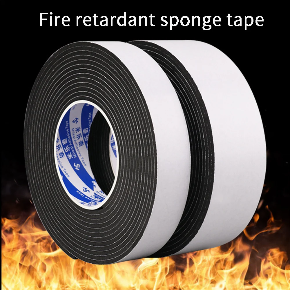 

Single-Sided Fireproof Flame-Retardant Sponge Tape Window Door Bottom Dust-Proof Anti-Collision Buffer Sealing Strip Foam Tape