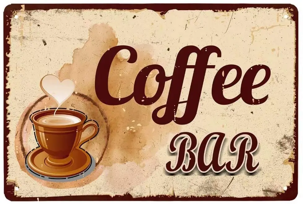 Винтажный металлический жестяной знак кофейник мужской пещерный мужская