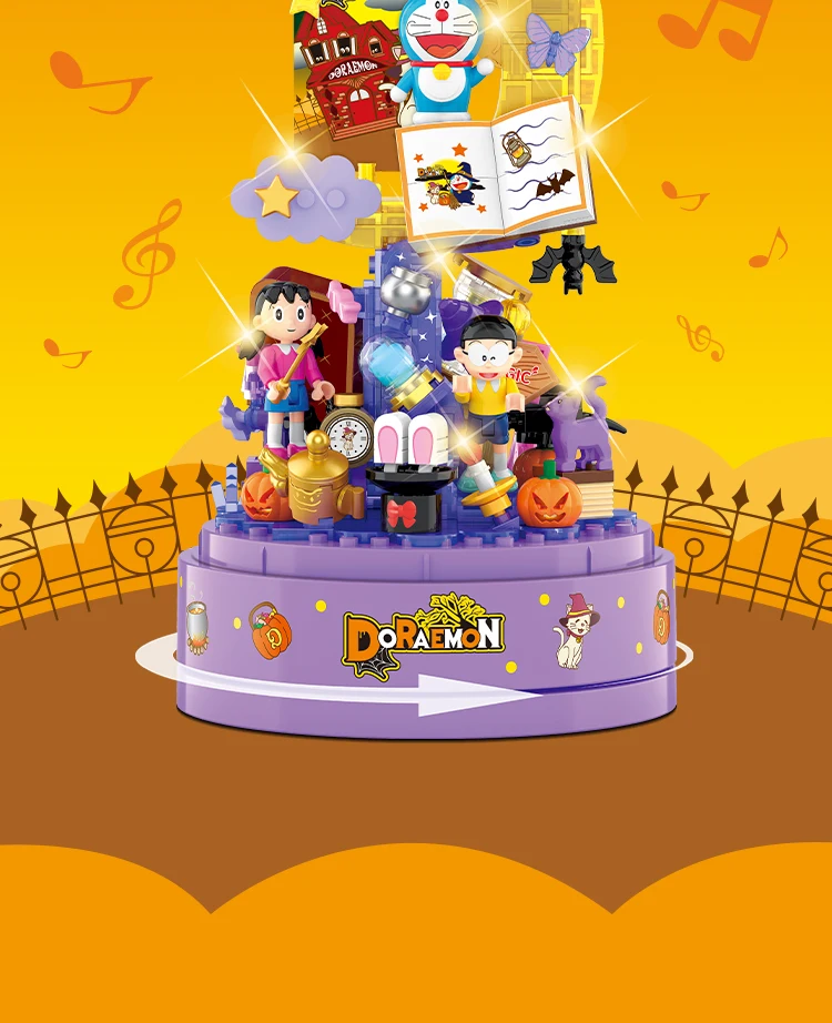 Фото Doraemon в сборе, фигурки с подсветкой, игрушки, аниме, кавайный орнамент, фигурки, декор, модель из ПВХ, игрушка, статуя, подарки №3