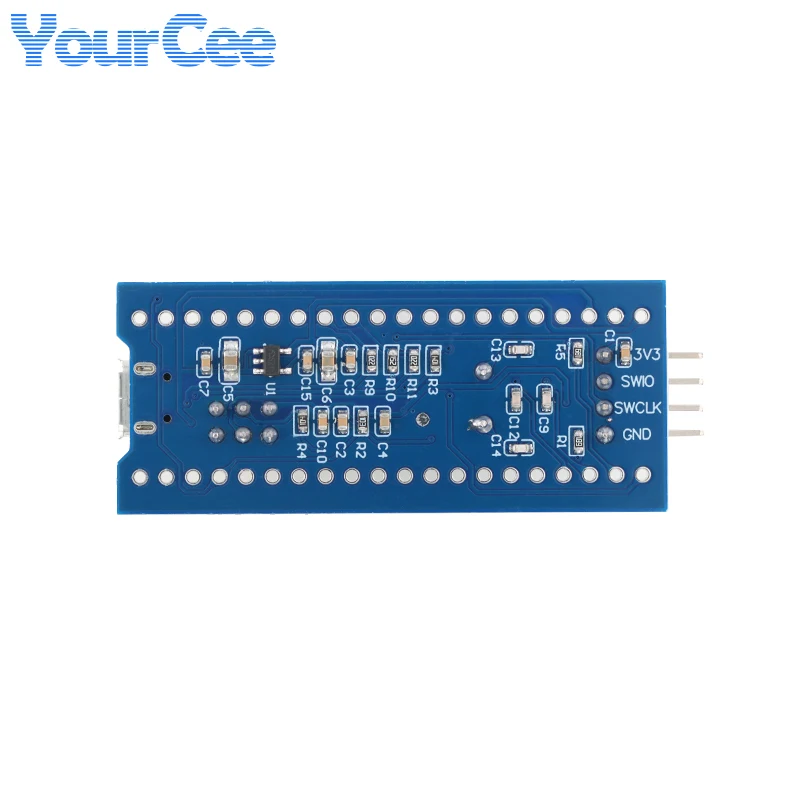 Фото Отладочная плата STM32F103C8T6 STM32F103C8T7, 32-битный микроконтроллер ARM, модуль для обучения разработке MCU, Micro USB Type-C №2