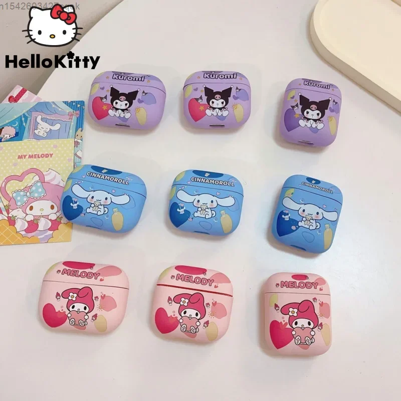 Sanrio Kuromi Melody мультфильм милый Apple беспроводная гарнитура защитный чехол для Airpods 1 2